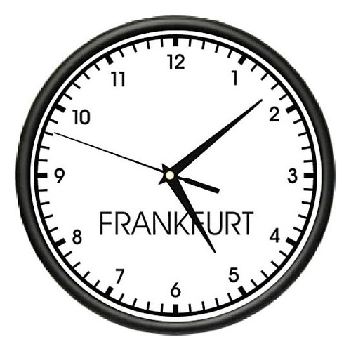 Muro De Frankfurt Zona Horaria Mundial Reloj Oficina Negocio