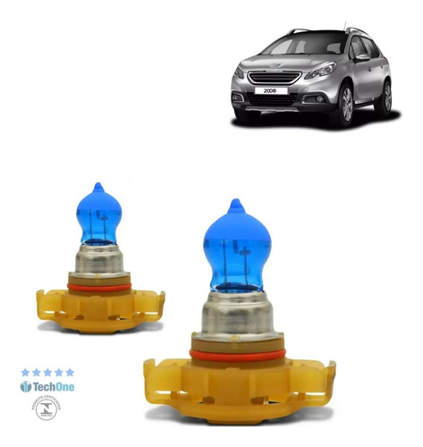 Lâmpada Super Branca H16 24w Farol De Milha Peugeot 2008