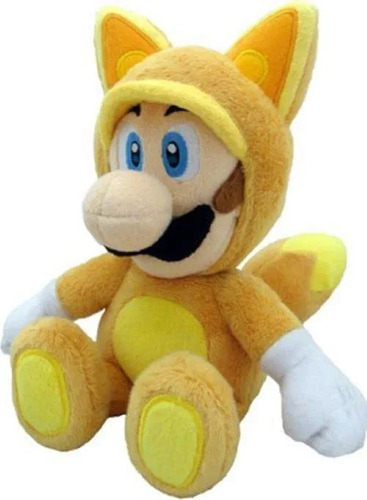 Peluche Kitsune Fox Luigi Amarillo De Super Mario
