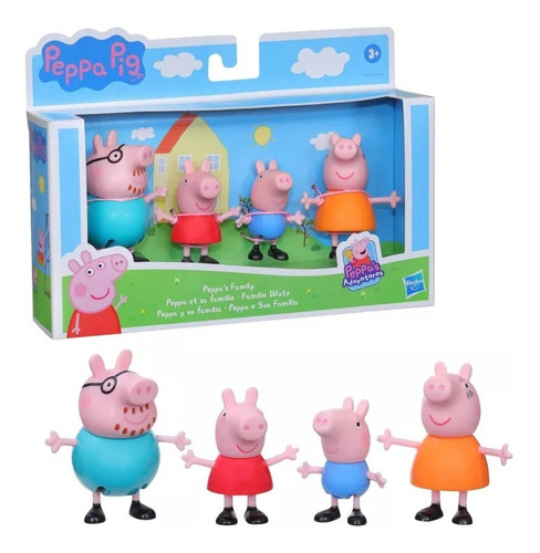 Set De Figuras Peppa Pig Y Familia Pack X 4