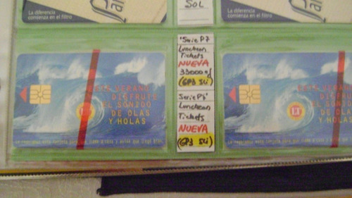 Tarjeta Telefonica De Argentina P.7 Luncheon Ticket Nva Gp1 (Usado)