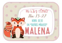 Comprar Candy Bar Mini Kit Imprimible Animalitos Nórdicos Mod.3 Rosa