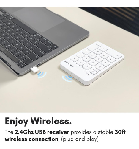 Teclado Numérico Inalámbrico Macally Usb-c 10 Teclas