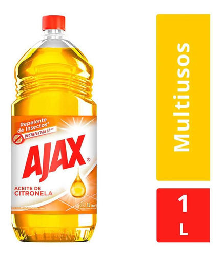 Limpiador Multiusos Líquido Ajax Aceite De Citronela 1l