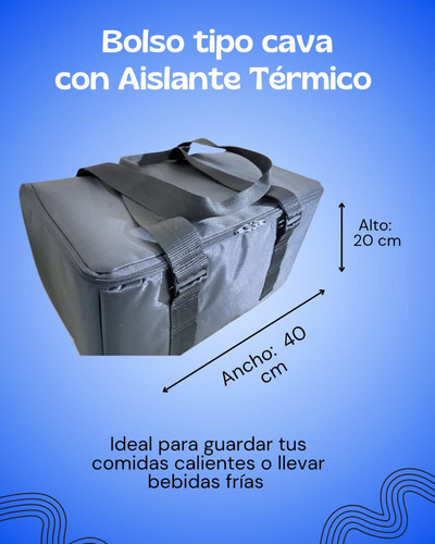 Cava Grande Portátil Bolso Térmico Con Forro Impermeable