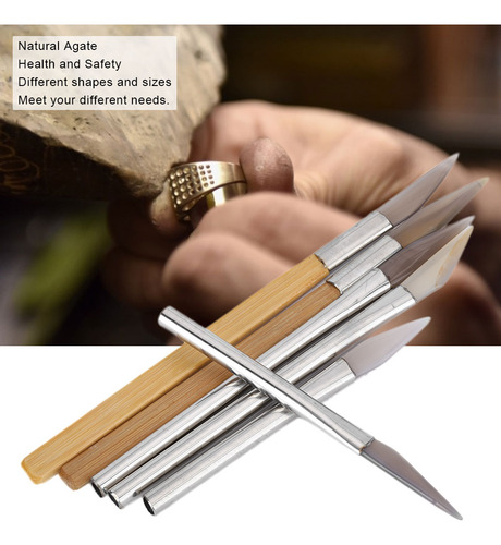 Bruñidores De Ágata Kit De Herramientas Para Joyeria 6 Pcs