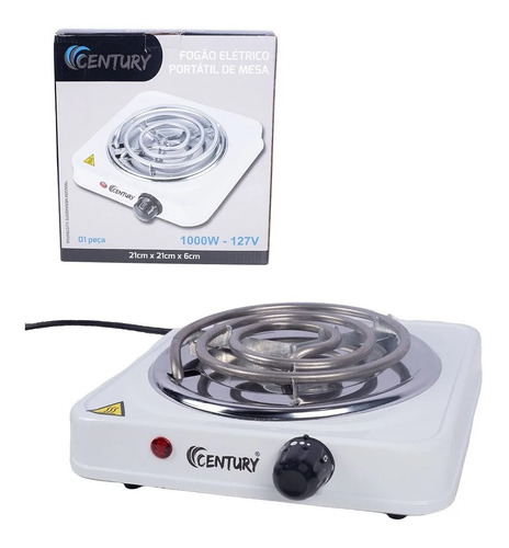 Fogareiro Fogão Elétrico Portátil Espiral 110v 1 Boca 1000w