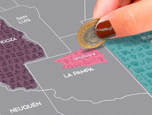 Mapa Con Raspadita Argentina - Local Villa Crespo