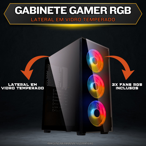 Pc Gamer Completo Amd Ryzen 5 5600gt 16gb Ssd 480gb 500w 21