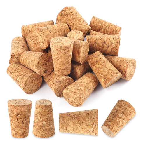 Paquete De 20 Corchos De Madera Suave, Tapones De Corcho Con