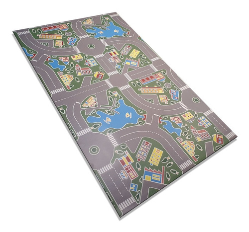 Imagen 1 de 8 de Carpeta Vinilica Infantil Calles Y Pista 1,00 X 2,00 Mt Soul