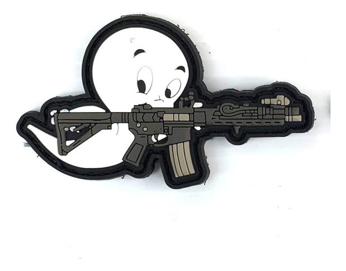 Parche De Pvc Pew Ghost De 3 Pulgadas De Ancho Con Caracterí