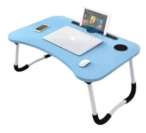 Mesa Plegable Laptop/tablet Con Portavaso Multiuso Desayuno.