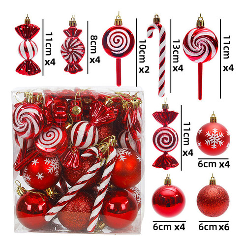 Conjunto De Adornos Navideños Colgante Bola Árbol De Navidad