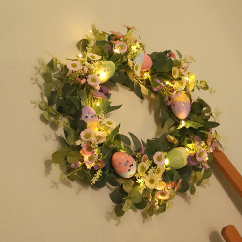 Guirnalda De Margaritas De Conejo De Pascua Artificial Para