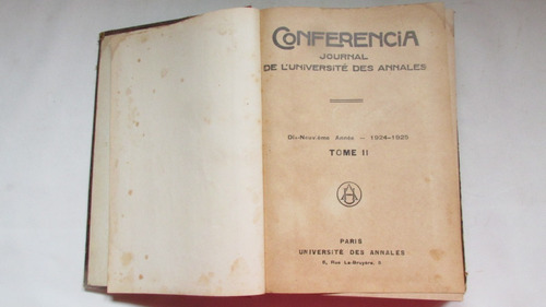12 Numeros Conferencia, Revista De La Universidad, 1924
