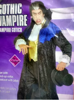 Disfraz Vampiro Gótico Para Adulto Halloween Cosplay