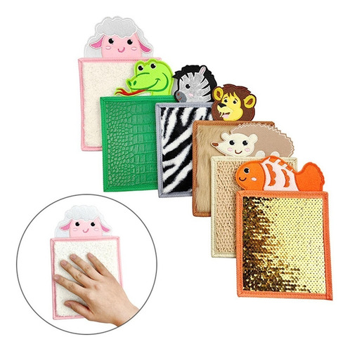 Panel Sensorial Con Texturas Para Niños, 6 Piezas