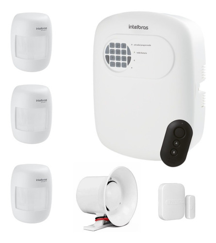 Kit Alarme Intelbras Monitorado Aplicativo Celular 4 Sensor