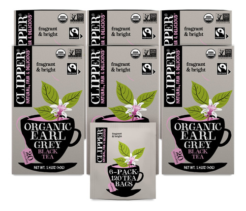 Clipper Tea, Earl Grey, Te Organico Con Begamota Citrica, A