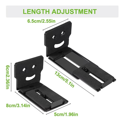 Suporte Flutuante Para Montagem Na Parede Com 2 Alto-falante