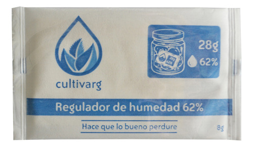 Sobre Boveda Regulador De Humedad Cultivarg 62% 28g