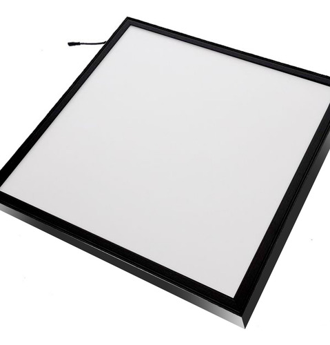 Panel Led 60x60 Sobrepuesto Cuadrado 48w Luz Fría Negro 48w