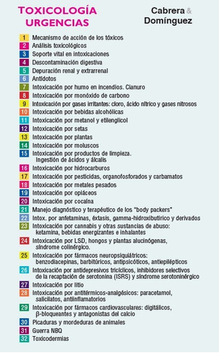 Toxicología Urgencias Cabrera Dominguez Editorial Marban