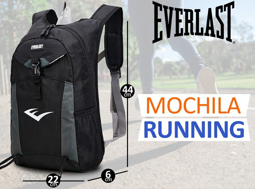 Imagen 2 de 10 de Mochila Everlast Running Liviana Trekking Deporte Diseño New