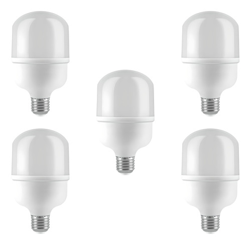 Lampara Led 30w Foco Luz Fria Alta Potencia E27 Set X5