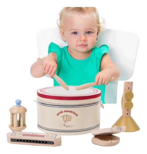 Juguete Didáctico De Madera Instrumentos Musicales Niños 