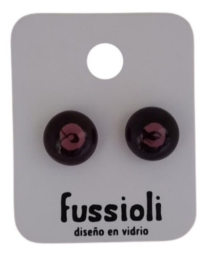 Imagen 1 de 4 de Arete Broquel Morado Liz