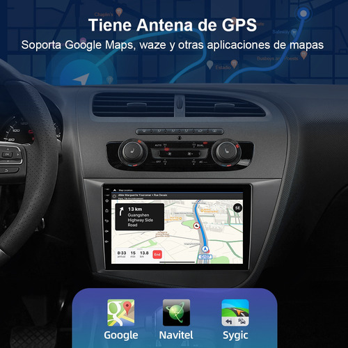 C-j Estéreo Cámara 1+32gb Para Seat León 2005-2012 Gps Wifi