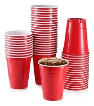 Comprar 200 Vasos Plasticos Vaso Desechable Vasos Descartables Grande Vasos Plásticos Bicolor Vaso De Fiesta Vaso Americano Vasos Plasticos Rojos De Fiesta 473ml Pasteleriacl