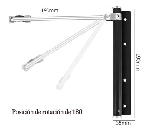 Cierrapuertas Automático De Acero Inoxidable Ajustable