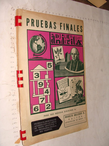 Libro Pruebas Finales , Año 1966 , 37 Paginas