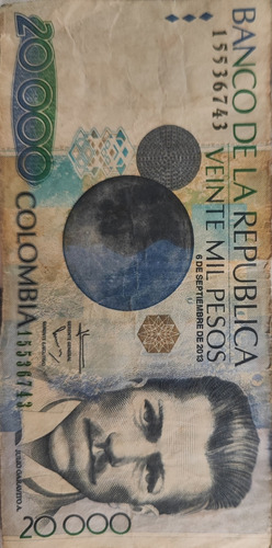Billete De Colombia - 20000 Pesos Coleccionable