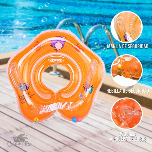 Imagen 6 de 6 de Flotador Inflable Bebé Salvavidas Cuello Flotis Alberca Play