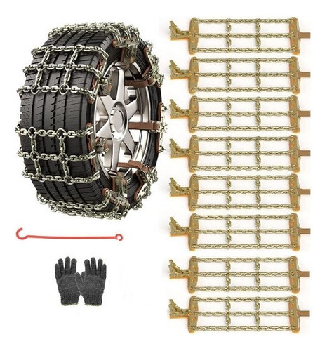 X8 Cadena Para La Nieve Antideslizante Auto 225 A 285 Rin