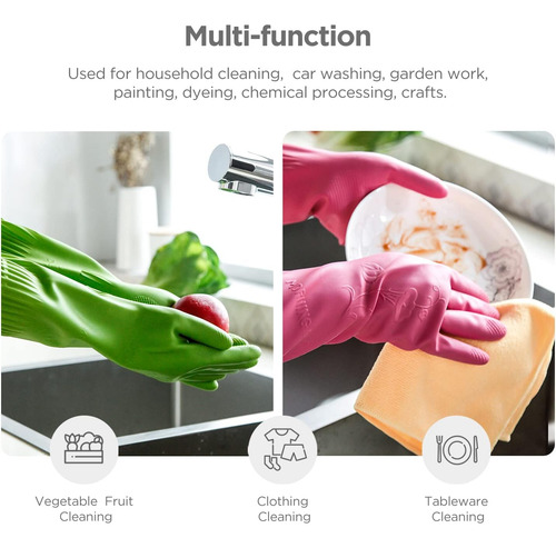 Guantes De Goma Reutilizables Para Lavar Platos