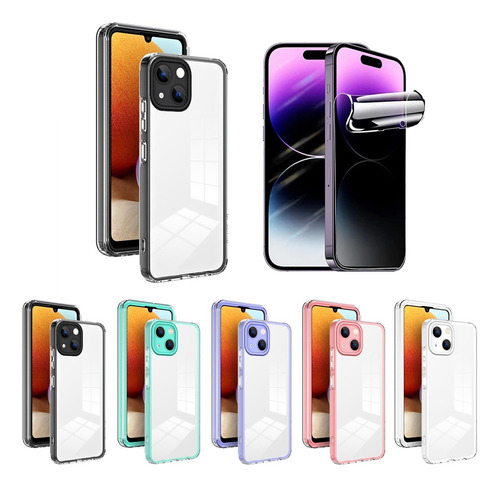 Case Reforzada + Hydrogel Para iPhone 15 Plus Pro Max