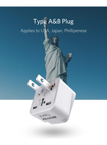 Adaptador De Enchufe De Viaje Bestek Japan Tipo A Para Ee. U