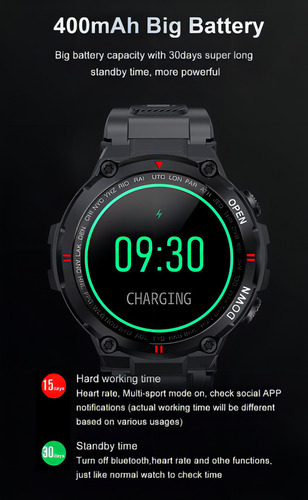 Reloj inteligente Lemfo 2021 con pantalla de 1.28 HD, correa táctil completa, color negro, carcasa, color negro, bisel, color negro