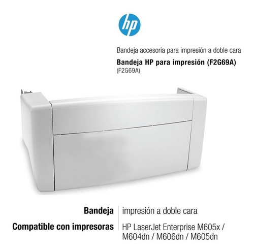Imagen 2 de 4 de Bandeja Hp F2g69a Hp M605 M603 Para Impresión A Doble Cara