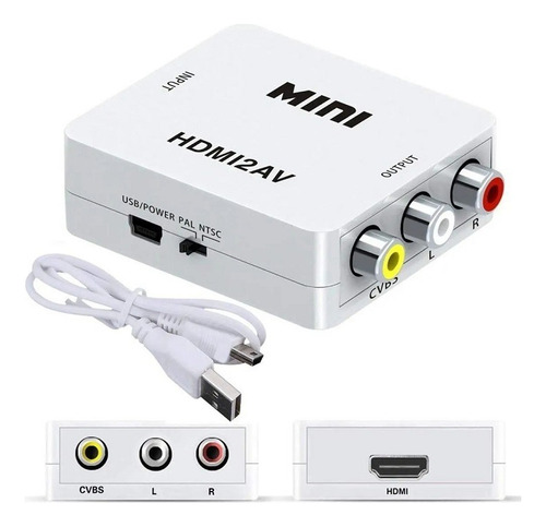 Mini Adaptador Conversor Hdmi A Av Rca