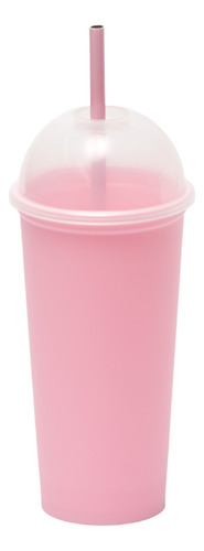 30 Vasos Reusables Saturn 20 Oz Con Tapa Domo Tipo Frappe Color Rosa Pastel MEGA SATURN