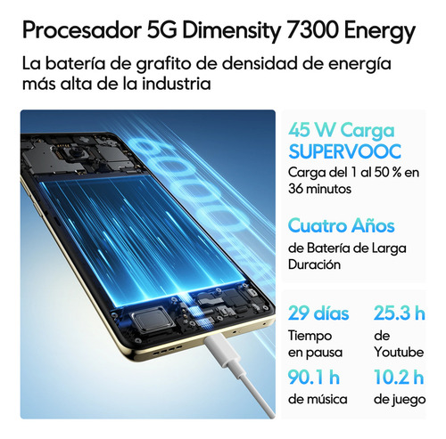 Realme 14 Pro 5g 8 Gb Ram 256 Gb Rom 6.77'' Oled 120hz Dimensity 7300 Energy Cámara Sony Imx882 Ois 50mp Batería 6000mah Ip66/68/69 Gris