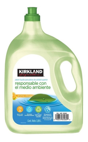 Kirkland Signature Jabón Líquido Para Platos 3.9l