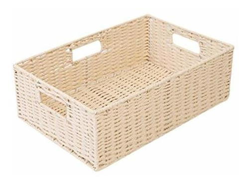 Cabilock Tabletop Basket Organizer Woven Basket Picnic Baske