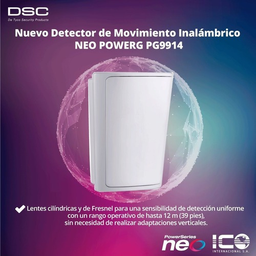 Detector Pir Inalámbrico Powerg 915mhz Pg9914 Neo